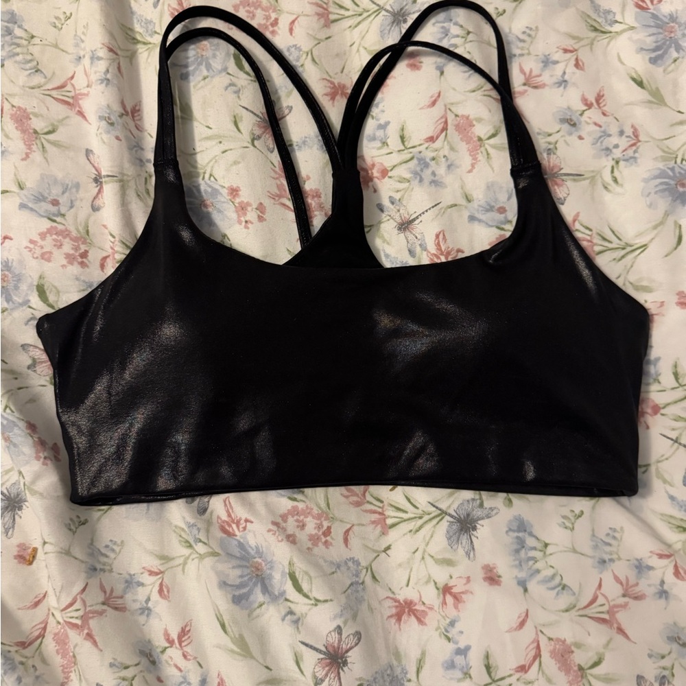 Fabletics Shiny Black Women's Bralette